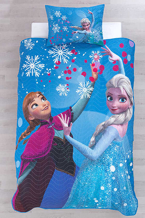 Dsny Yat Ort Rf Tk Mavi Frozen Snow Tek Kisilik Yatak Ortusu Disney Lisansli Urunler Ozdilek